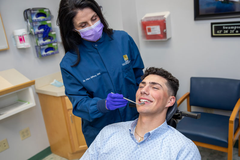 dental patient smiling after procedure Peabody, MA